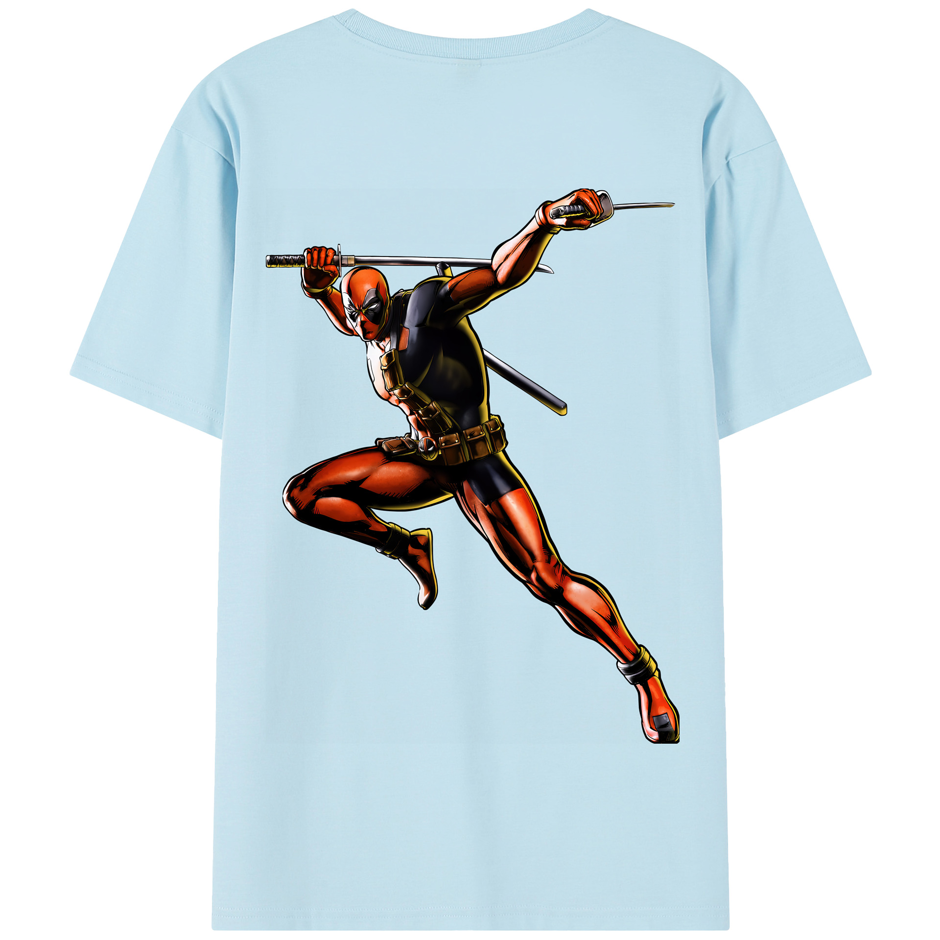 （画像用） Deadpool デッドプール 綿100％半袖Tシャツ（背面プリント）